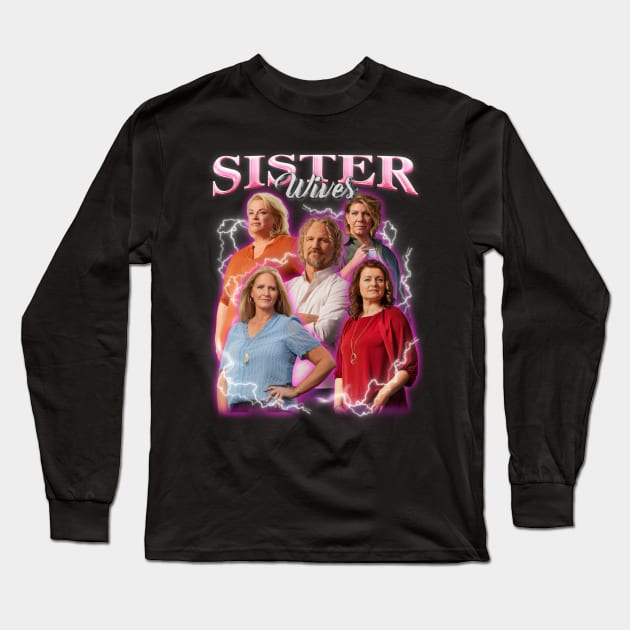 VINTAGE BOOTLEG SISTER WIVES RETRO Long Sleeve T-Shirt by Archer Expressionism Style